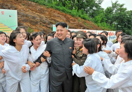 Kim Jong-un at mushroom factory