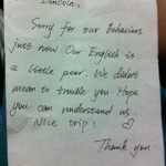 A letter written to Hannah Lincoln on Chengdu plane