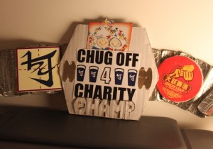 Chug-off for Charity Championship belt