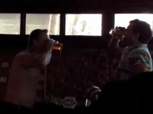 Fastest beer-chug ever?