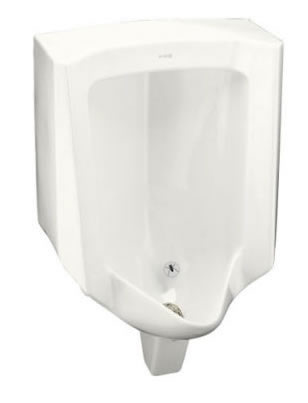 Urinal with fly sticker