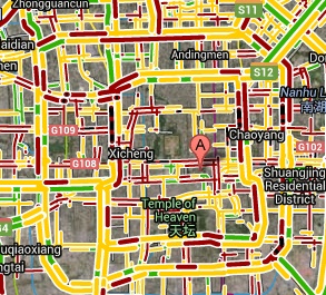 Beijing traffic map