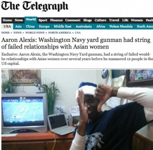 The Telegraph reports on Navy Yard gunman's Asian proclivities