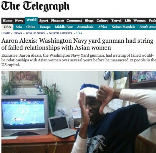 The Telegraph reports on Navy Yard gunman's Asian proclivities