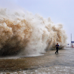 Man Walks On Water To Escape Typhoon Usagi