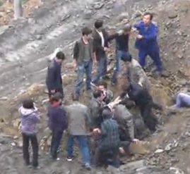 Construction site fight in Hubei