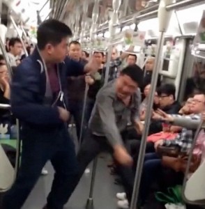 Shanghai subway fight