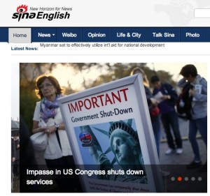 US Congress shutdown as seen in Chinese media
