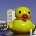 Giant counterfeit duck in Dubai