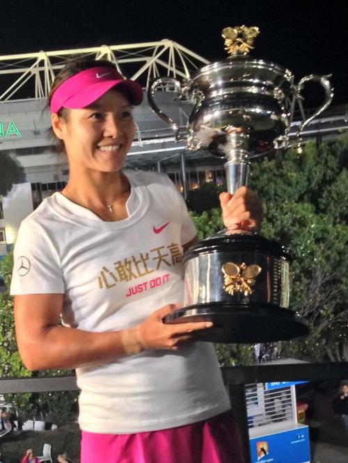 Li Na after winning Australian Open