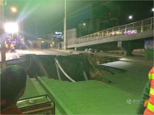 Beijing sinkhole Shuangjing