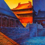 Tian Li painting of Beijing 皇城系列（二（2）80x80cm